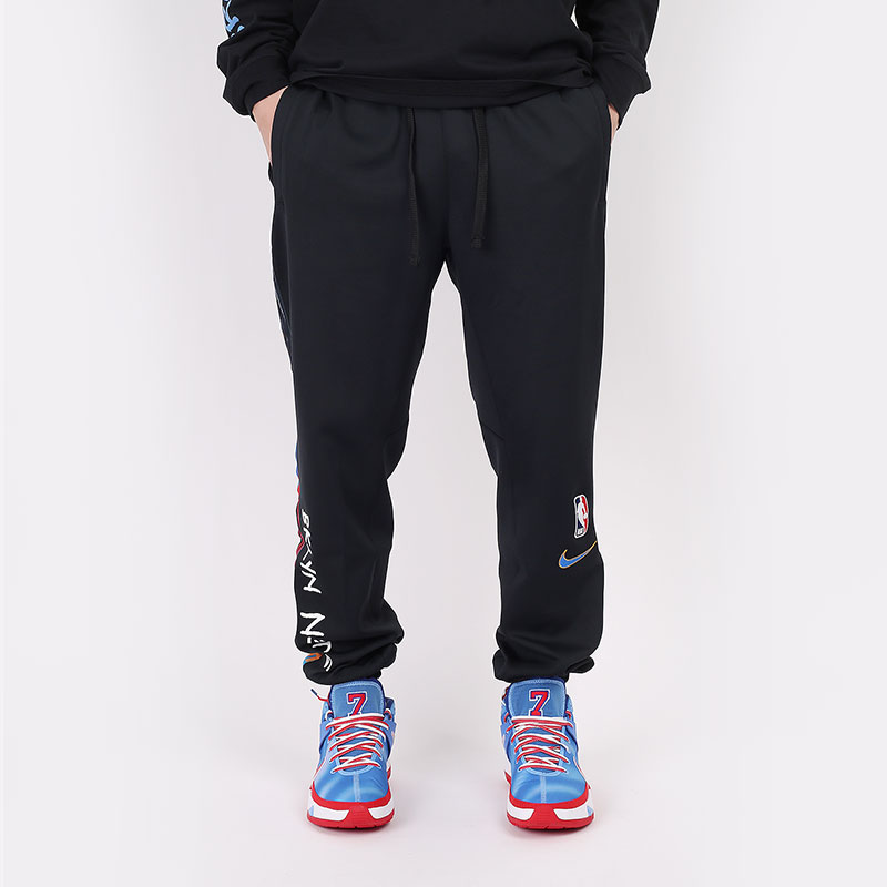 мужские черные брюки Nike Brooklyn Nets Thermoflex Sweatpants CU0611-010 - цена, описание, фото 3
